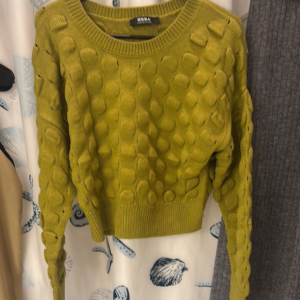 Sweater Olive Green Textured